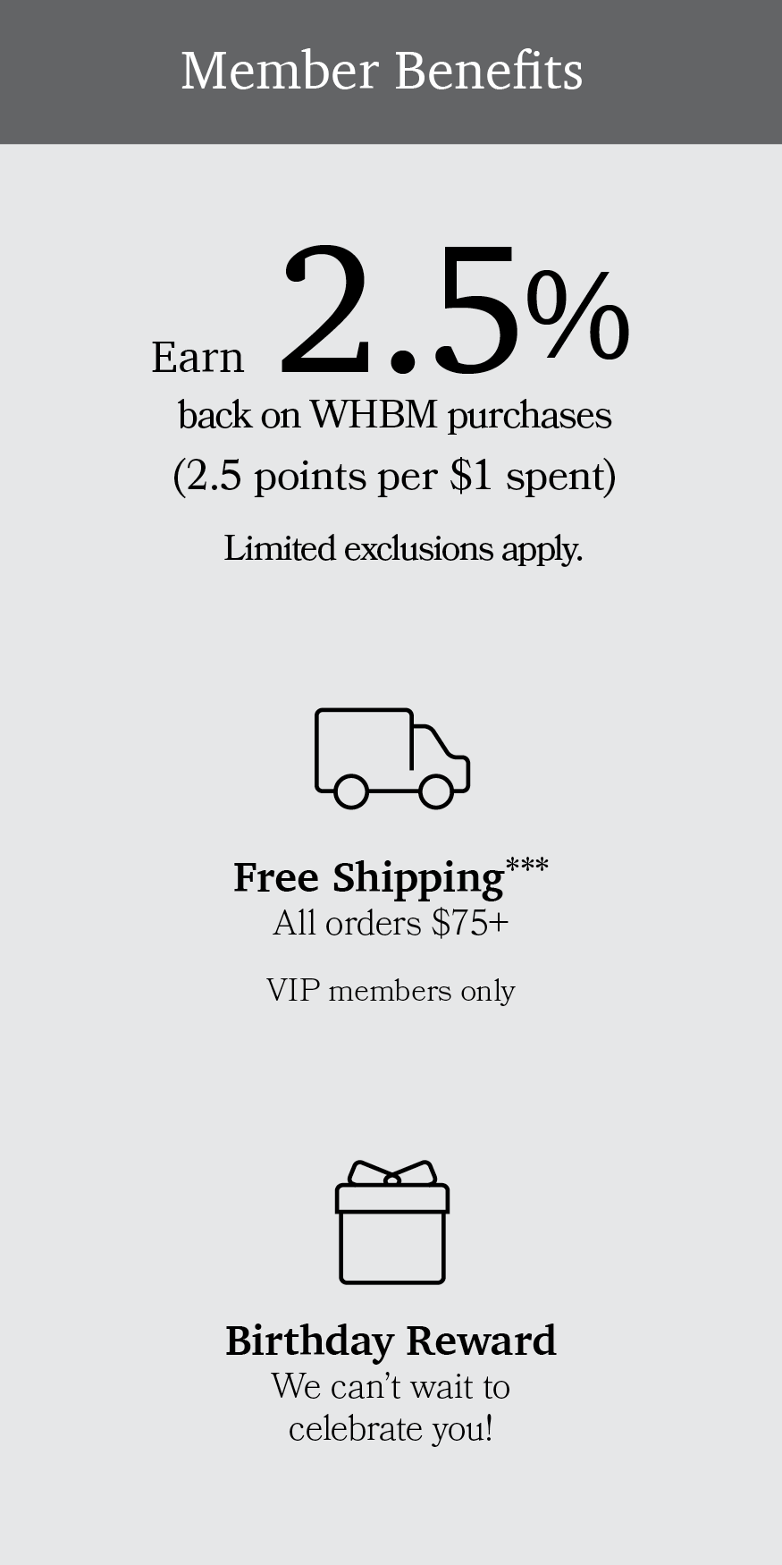 WHBM member benefits