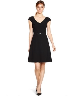 Cap Sleeve V-Neck A-Line Dress - Shop Dresses for Women - Maxi, Work ...