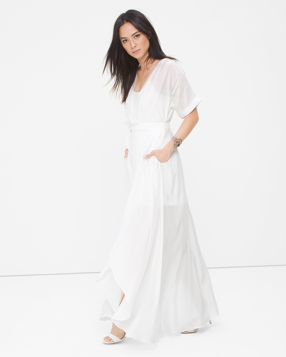 white maxi dress fitted