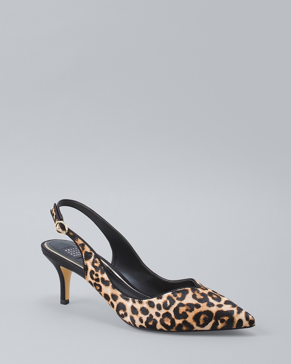 white leopard heels