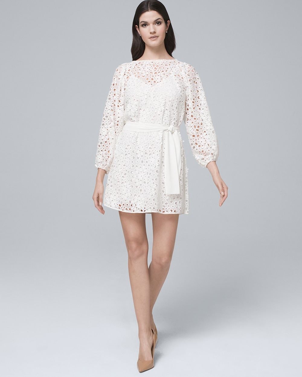monique lhuillier white lace dress