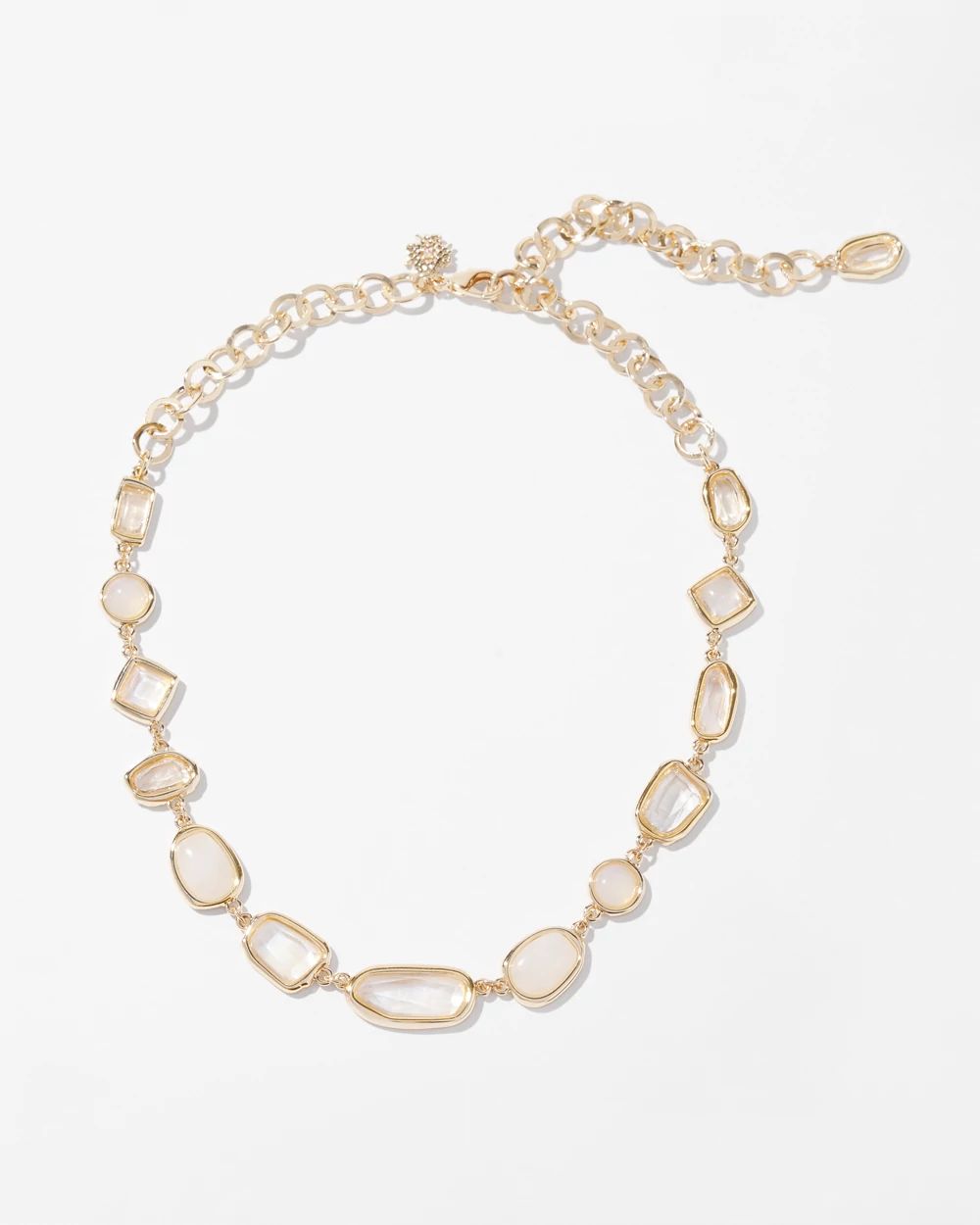 Gold Multi-Stone Single Strand Necklace