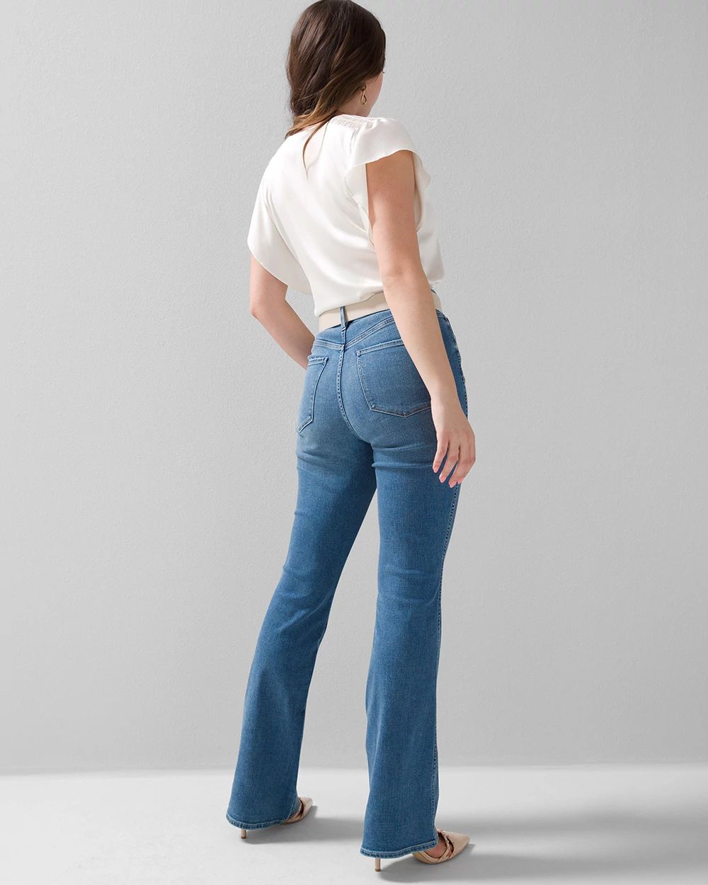 Curvy High-Rise Everyday Soft Denim  Skinny Flare Jeans