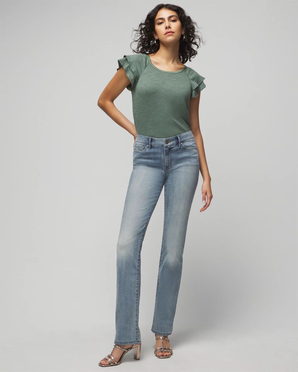 Mid-Rise Everyday Soft Denim  Bootcut Jeans
