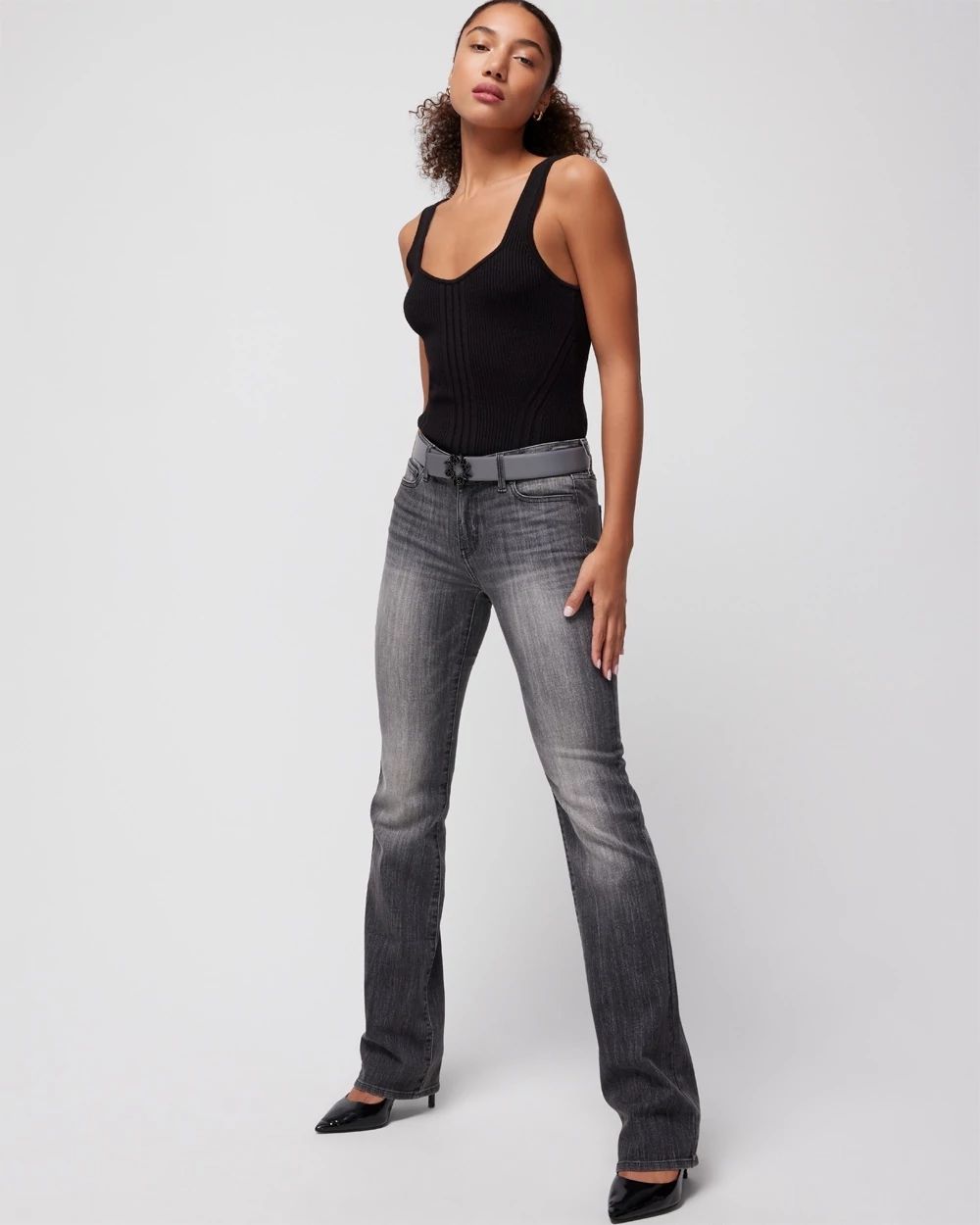 Petite Mid-Rise Bootcut Jeans