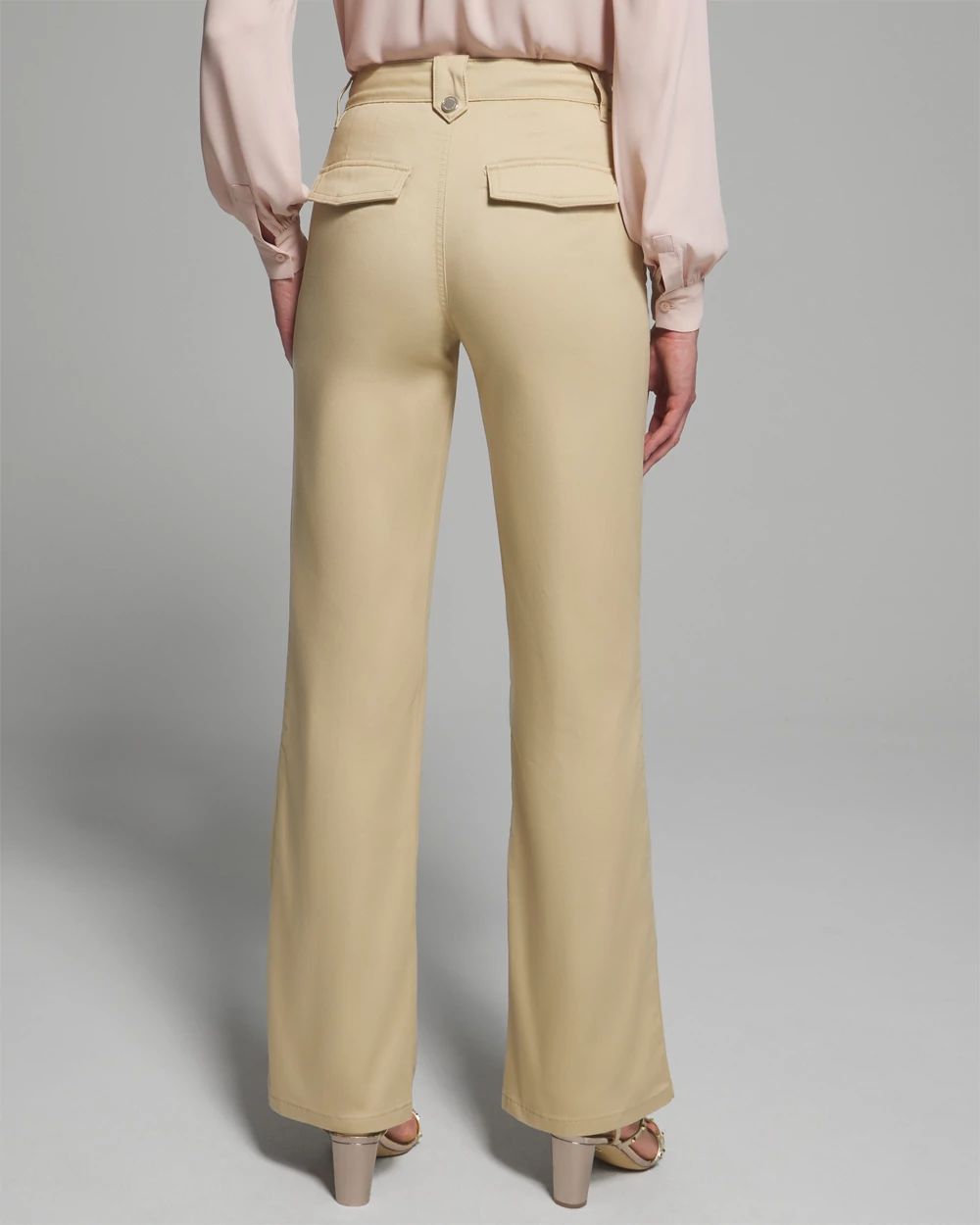Outlet WHBM Extra High Rise Sateen Trousers