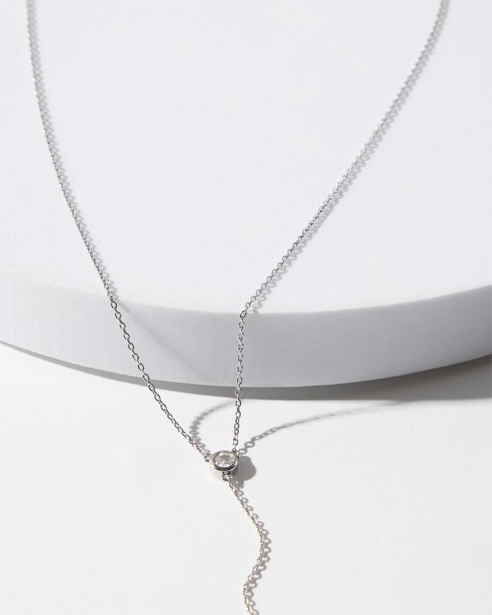 Silver Fresh Water Pearl Drop Necklace