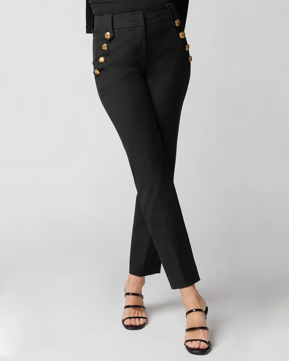 WHBM® Jolie Button Straight Lightweight Comfort Stretch Pant