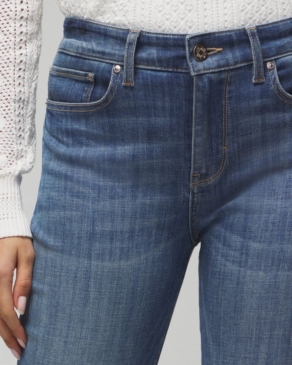 Mid-Rise Everyday Soft Denim  Girlfriend Jeans