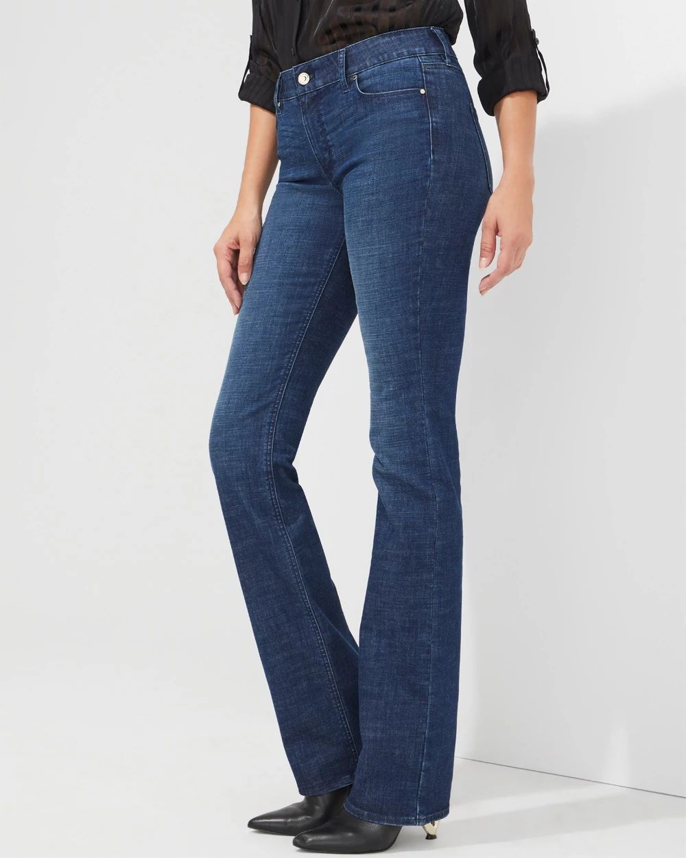 Outlet WHBM Mid Rise Slim Bootcut Jeans