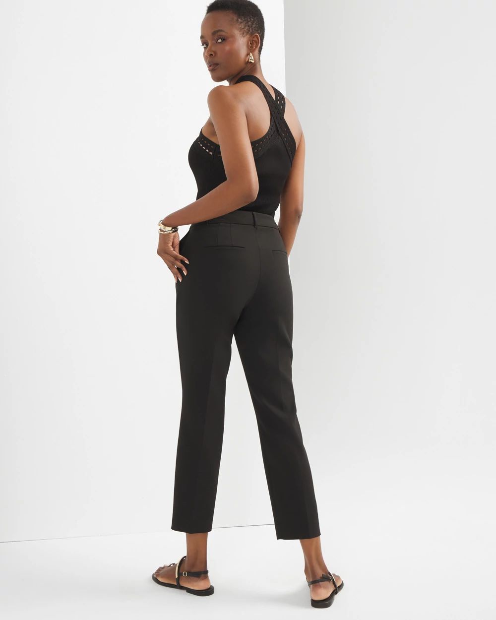 WHBM® Elle Slim Ankle Luxe Double Weave Pants