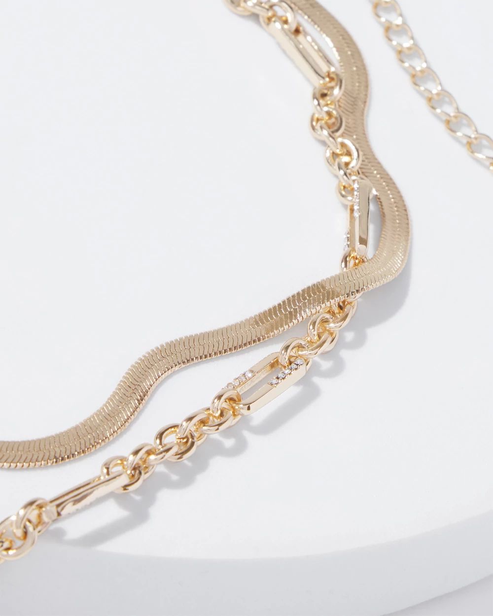 Convertible Gold Snake Chain Multi-Strand Necklace