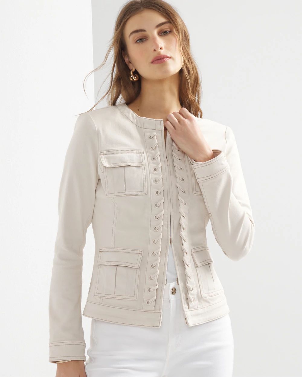 WHBM® Petite Lace-Up Stylist Jacket
