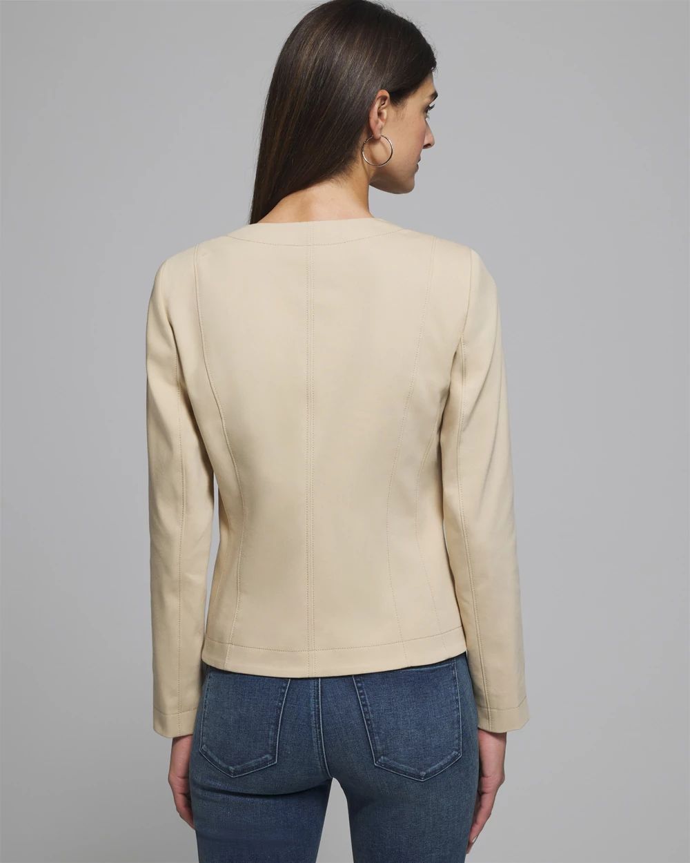 Outlet WHBM Long Sleeve Collarless Jacket