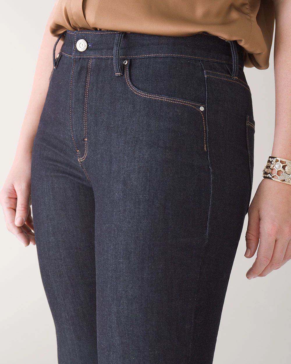 Curvy-Fit High-Rise Skinny Flare Sculpt Jeans