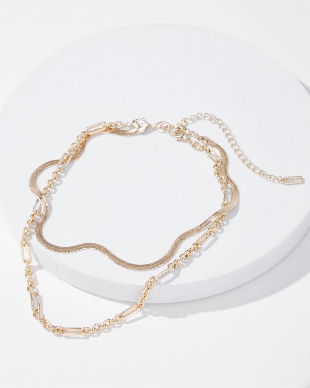 Convertible Gold Snake Chain Multi-Strand Necklace