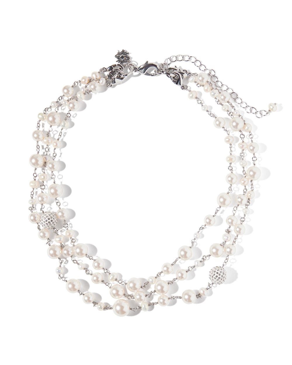 Multi Pearl Strand Necklace