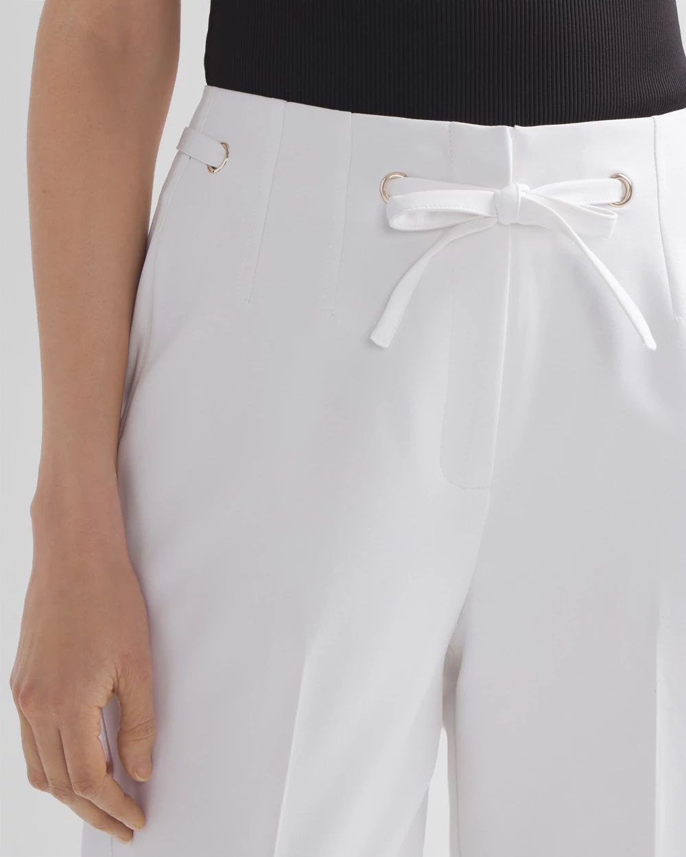 Petite Grommet Tapered Ankle Pants