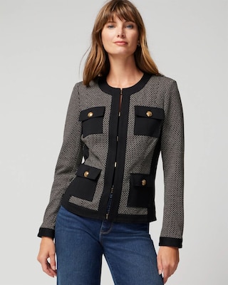 WHBM® Jacquard Knit Stylist Jacket